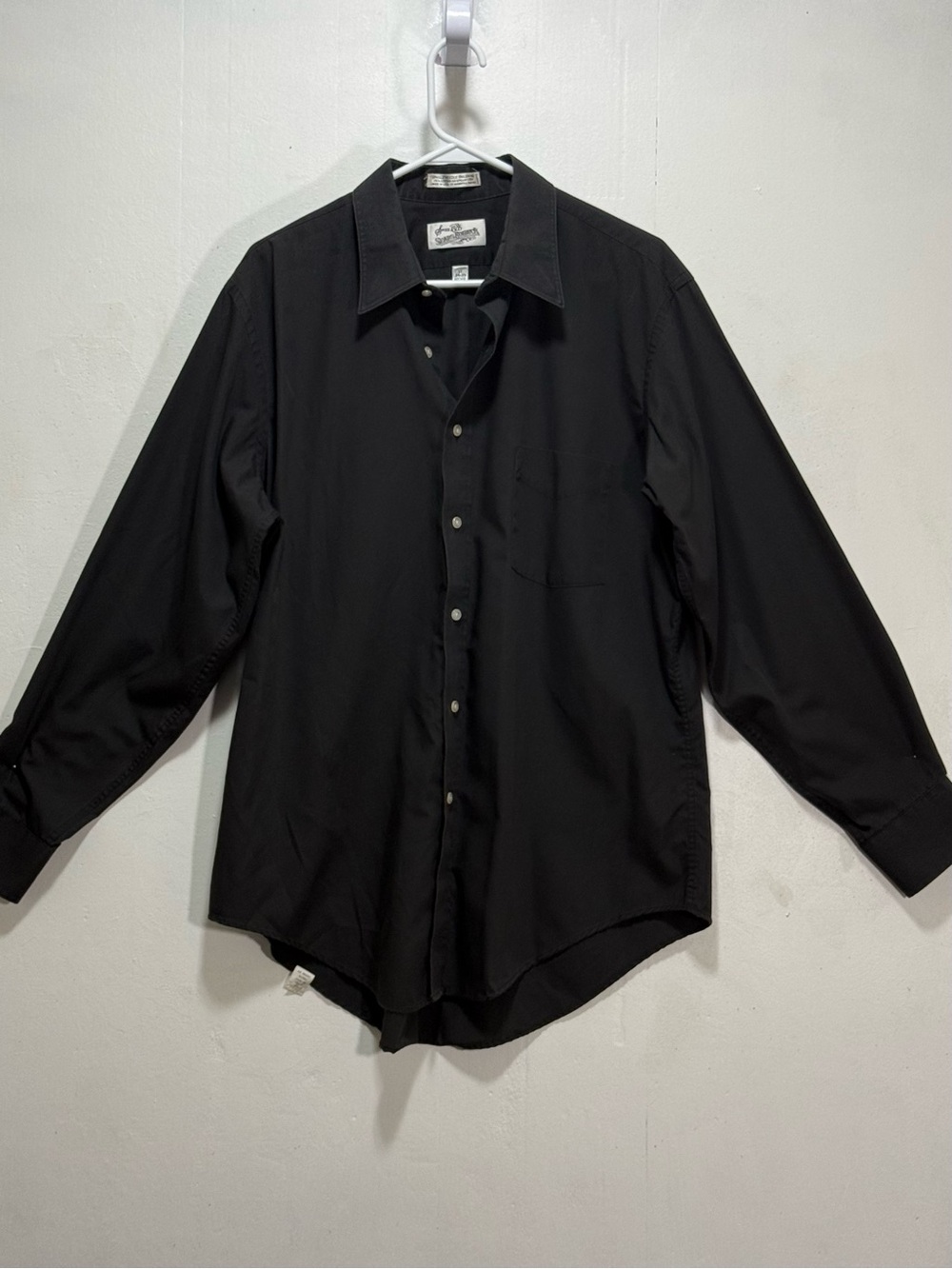 Sears Roebuck Charcoal Gray Button-Down Dress Shirt - Men's Sz 17 X 34/35